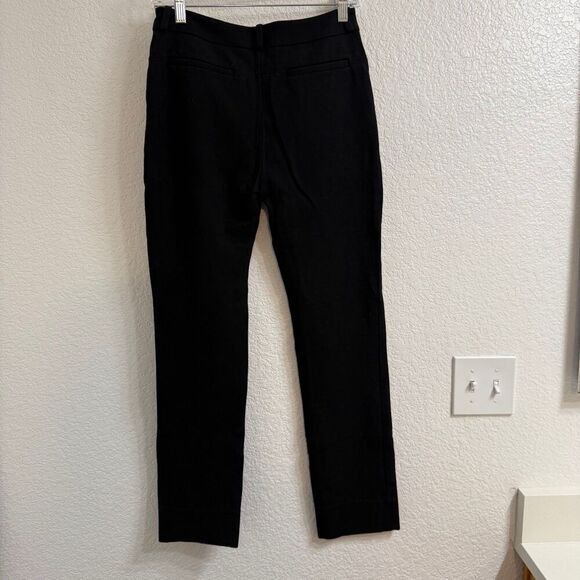 Diane Von Furstenberg Libbie Pants size 4 Black Ponte Knit Stretch Straight - Picture 2 of 6